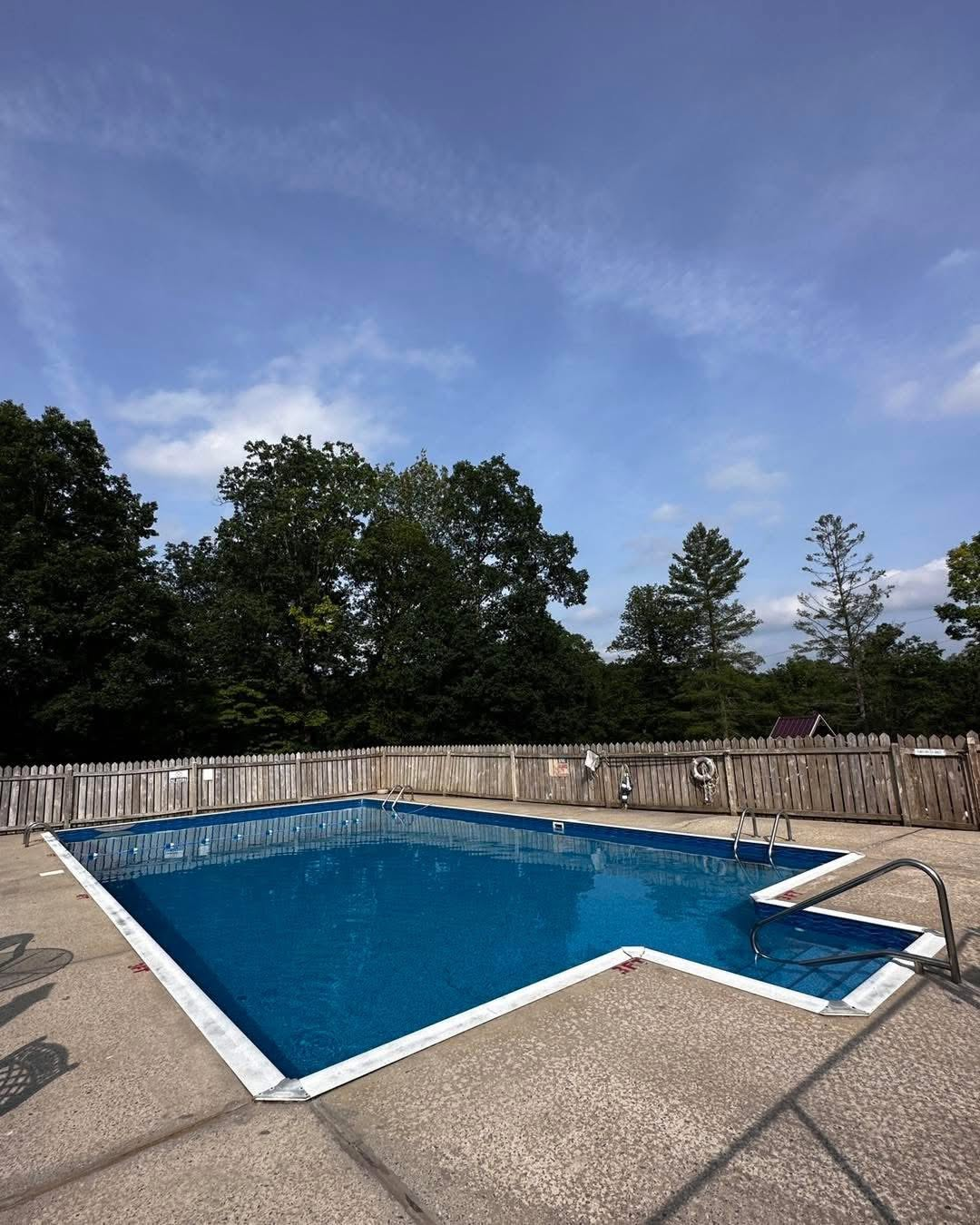 Outdoor swimming pool at Laurel Creek Campground